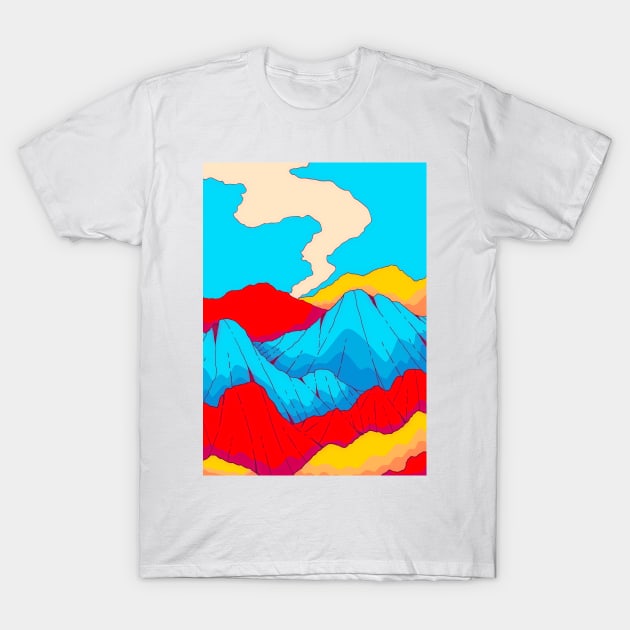 The Blue Sky Mountain Range T-Shirt by Swadeillustrations